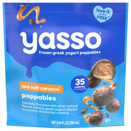 Yasso Frozen Greek Yogurt Sea Salt Caramel Poppables Perspective: back