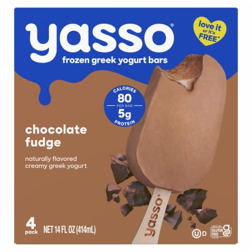 Yasso Frozen Greek Yogurt Chocolate Fudge Bars Perspective: back
