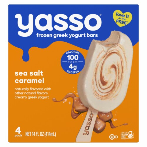 Yasso Sea Salt Caramel Frozen Greek Yogurt Bars Perspective: back