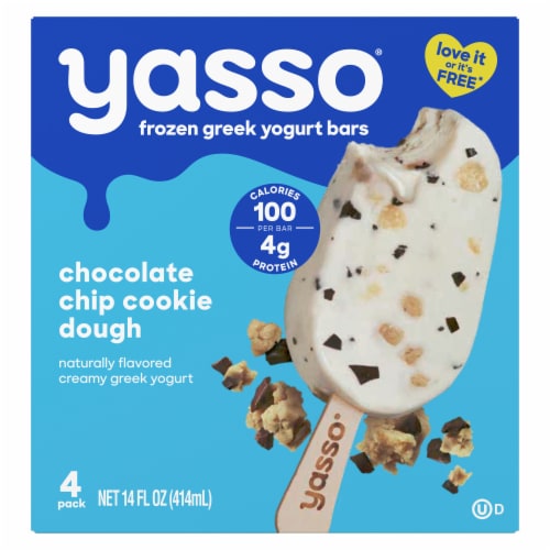 Yasso Chocolate Chip Cookie Dough Frozen Greek Yogurt Bars Perspective: back