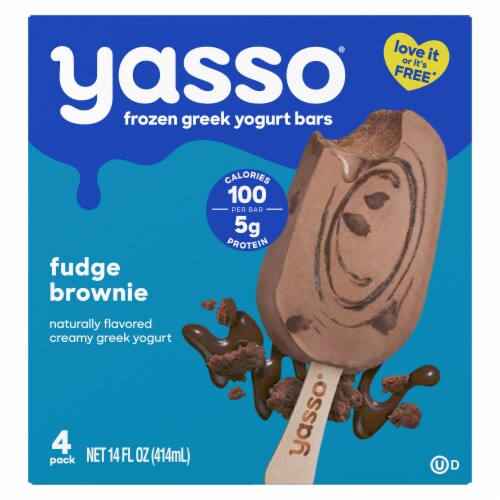 Yasso Fudge Brownie Frozen Greek Yogurt Bars Perspective: back