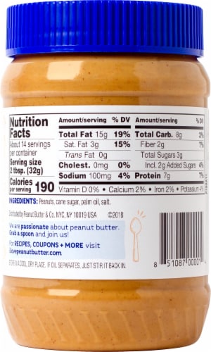 Peanut Butter & Co. Smooth Operator Creamy Peanut Butter Perspective: back