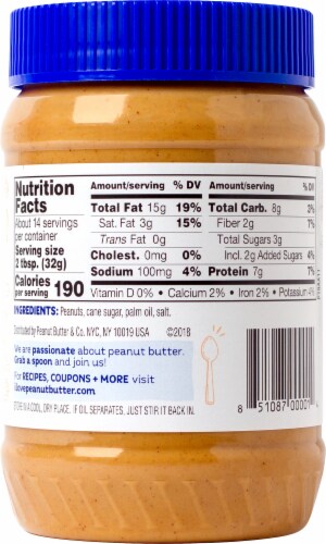 Peanut Butter & Co. Smooth Operator Creamy Peanut Butter Perspective: back