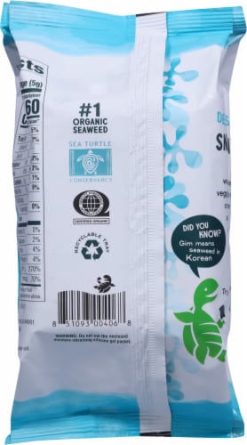 Gimme® Organic Sea Salt Roasted Seaweed Snacks Perspective: back