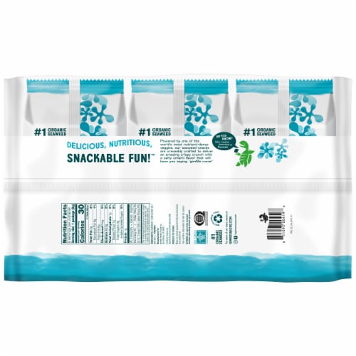 Gimme® Organic Premium Sea Salt Roasted Seaweed Snacks Perspective: back