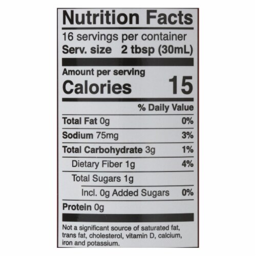 True Made Foods No Sugar Added Carolina Red BBQ Sauce Perspective: back