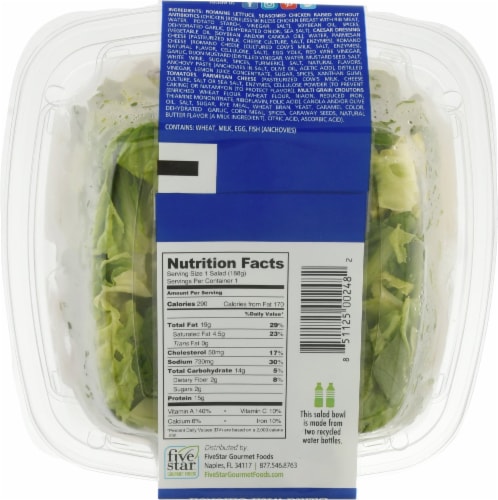Simply Fresh Deluxe Caesar Salad with Chicken Perspective: back
