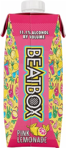BeatBox Pink Lemonade Wine Coolers Single Box Perspective: back