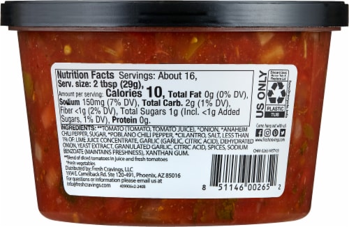 Fresh Cravings® Mild Chunky Salsa Perspective: back