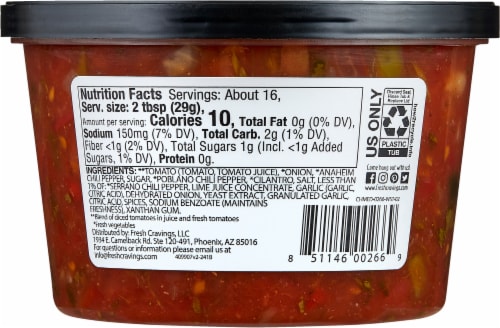 Fresh Cravings® Medium Chunky Salsa Perspective: back