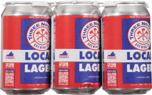 Three Notch'd Brewing Co. Local Lager Perspective: back