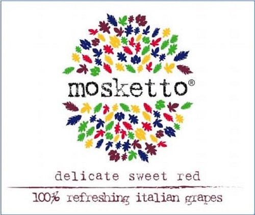 Mosketto Semi Sweet Red Wine Perspective: back