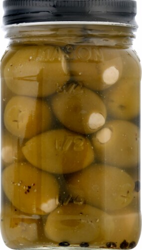 Dirty Sue™ Blue Cheese with Cracked Black Pepper Stuffed Olives Perspective: back