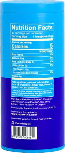 Sunwink™ Beauty Fruit Punhc Superfood Powder Mix Perspective: back