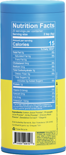 Sunkwink™ Digestion Lemonade Superfood Powder Perspective: back