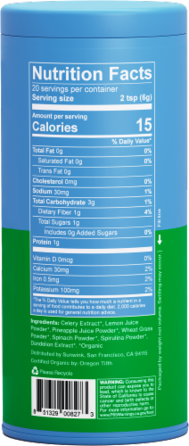 Sunwink™ Detox Greens Superfood Powder Mix Perspective: back