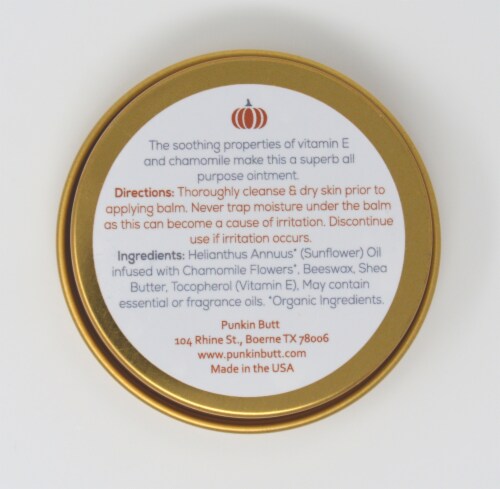 Punkin Butt Bottom Balm 2 oz Tin Perspective: back