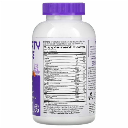 SmartyPants Adult Complete Vitamin Gummies Perspective: back