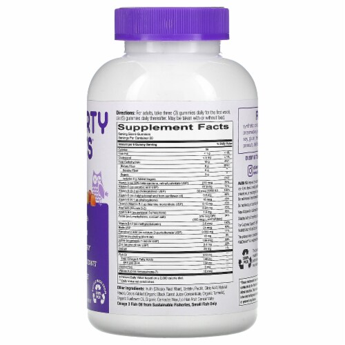 SmartyPants Adult Complete Vitamin Gummies Perspective: back