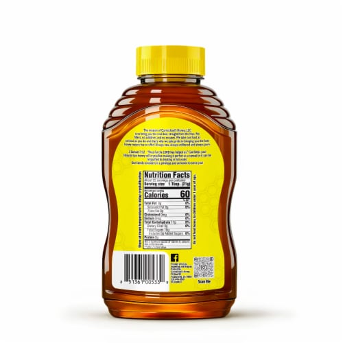 Carmichael's™ 100% Pure & Raw Unfiltered Honey Perspective: back