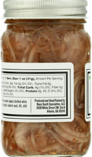 Doux South Red Onion Cult Pickled Red Onions Perspective: back