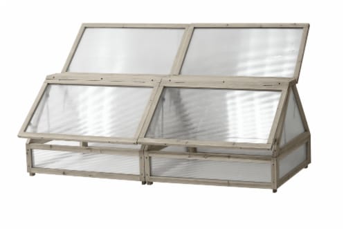 VegTrug Cold frame Greenhouse 1.8m Gray Wash FSC 100% Perspective: back