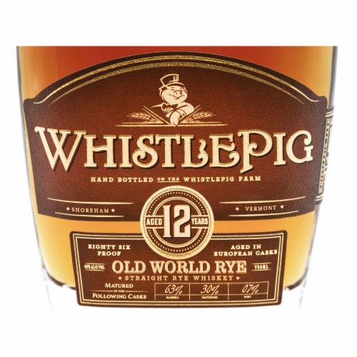 Whistlepig Old World Straight Rye Whiskey Perspective: back