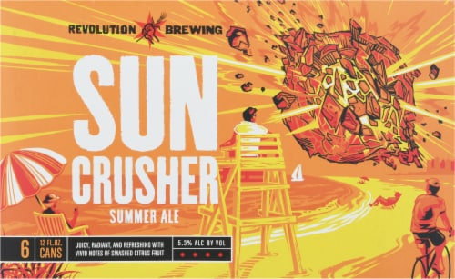Revolution Brewing Sun Crusher Summer Ale Craft Beer Perspective: back