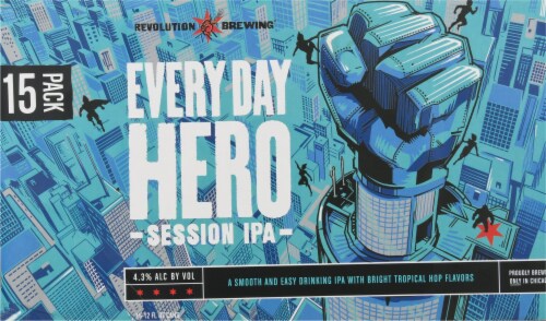 Revolution Brewing Every Day Hero Session IPA Perspective: back