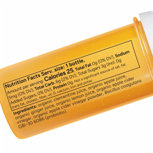 So Good So You® Digestion Clementine Ginger Probiotic Wellness Shot Perspective: back