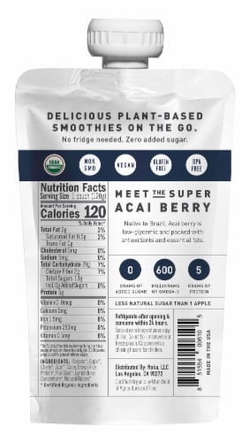 NOKA Organic Cherry Acai Superfood Smoothie Perspective: back