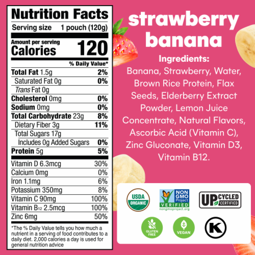 Noka® Strawberry Banana Superfood Smoothies + Immune Support Perspective: back
