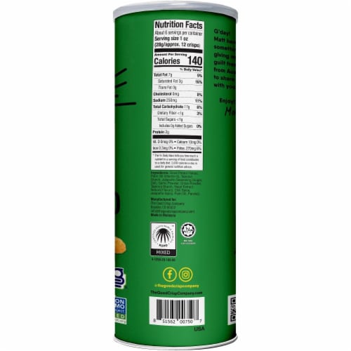 The Good Crisp™ Company Spicy Jalapeño Potato Crisps Perspective: back