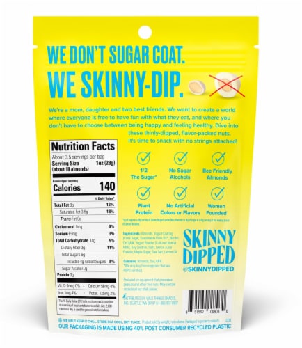 SkinnyDipped Lemon Bliss Almonds Perspective: back