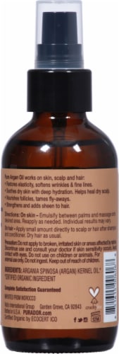 Pura d'or® Organic Pure Cold Pressed Argan Oil Perspective: back