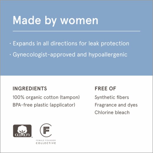 LOLA Tampons Regular Absorbency Unscented Perspective: back