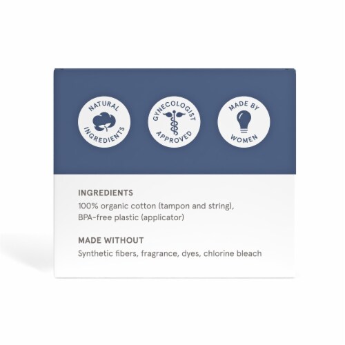 LOLA Super Plus Compact Organic Cotton Tampons Perspective: back