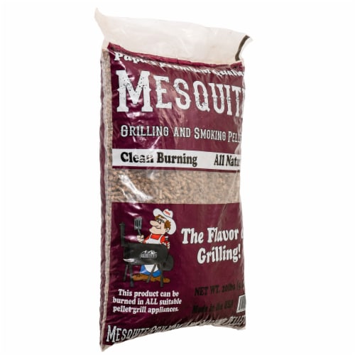 Papa's Premium Hardwood Blend Grill and Smoker Wood Pellets, Mesquite, 20 Pounds Perspective: back