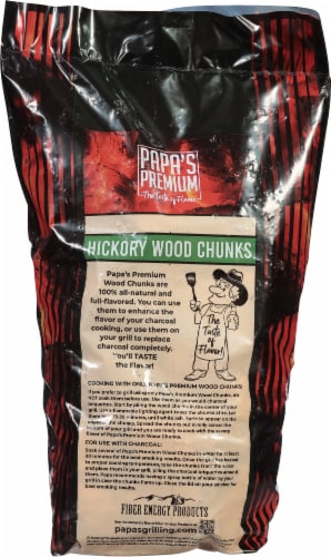 Papa's Premium Hickory Wood Chunks Perspective: back