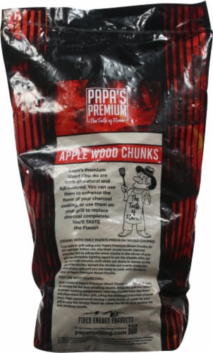 Papa's Grilling Pellets Apple Wood Chunks Perspective: back