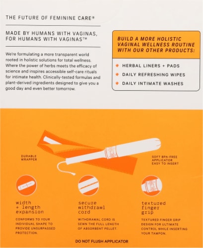 The Honey Pot® 100% Organic Tampons Duo-Pack Perspective: back