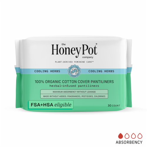 The Honey Pot® 100% Organic Cotton Cover Everyday Liners Perspective: back