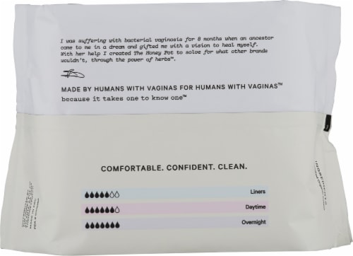 The Honey Pot Incontinence Organic Cotton Non Herbal Daytime Perspective: back