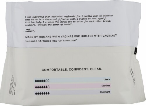 The Honey Pot Incontinence Organic Cotton Non Herbal Daytime Perspective: back
