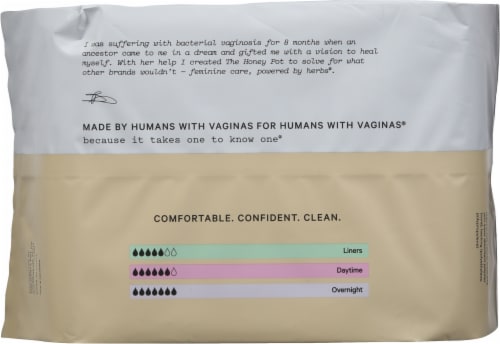 The Honey Pot® Incontinence Organic Cotton Non Herbal Nighttime Pads Perspective: back