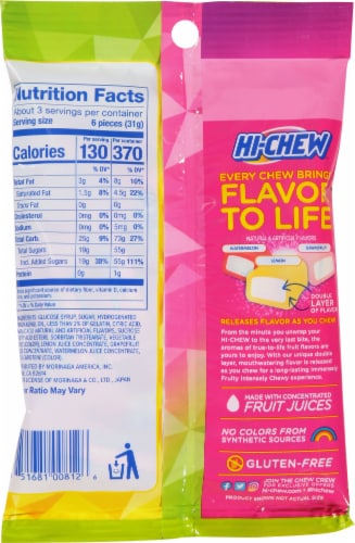 Hi-Chew™ Sweet & Sour Mix Fruit Chews Bag Perspective: back