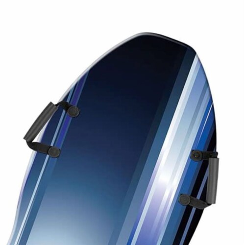 Slippery Racer Downhill Falcon Kids Foam Toboggan Snow Sled, Midnight Hologram Perspective: back