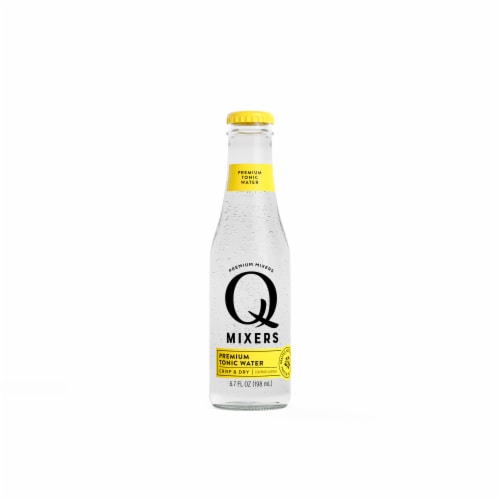 Q Mixers Tonic Water, Premium Cocktail Mixer Made with Real Ingredients, 6.7 Fl Oz (4 Bottles) Perspective: back