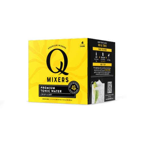 Q Mixers Premium Tonic Water Cans Perspective: back