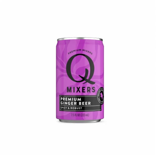 Q Mixers Ginger Beer, Premium Cocktail Mixer Made with Real Ingredients, 7.5 Fl Oz (Pack of 4) Perspective: back